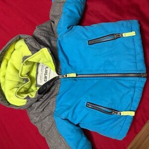 Carter's Vibrant Blue and Gray Jacket with Neon Highlights